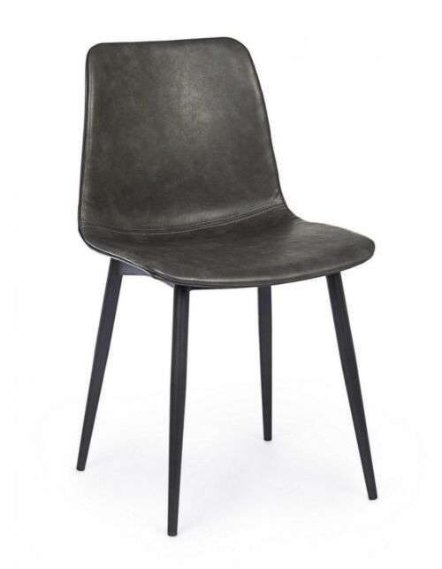 BIZZOTTO SEDIA KYRA PU ANTRACITE VINTAGE