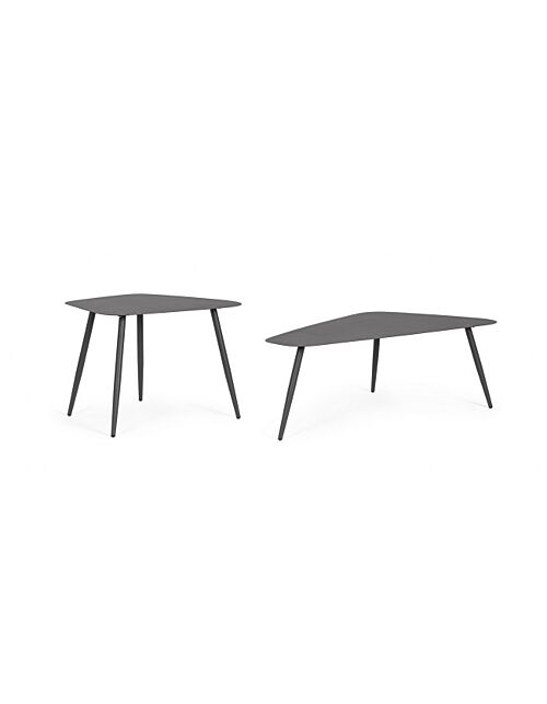 BIZZOTTO Set 2 tavolini YVONNE SVAS antracite – metallo