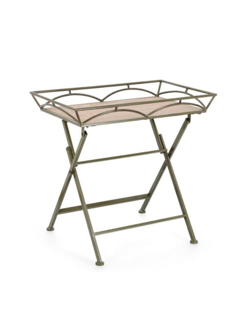 BIZZOTTO tavolino rettangolare GUENDA verde scuro 63 × 40 × 60 cm – pieghevole