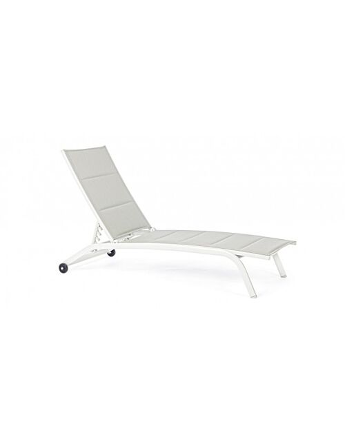 BIZZOTTO lettino prendisole CLEOPAS bianco ZH10 con ruote