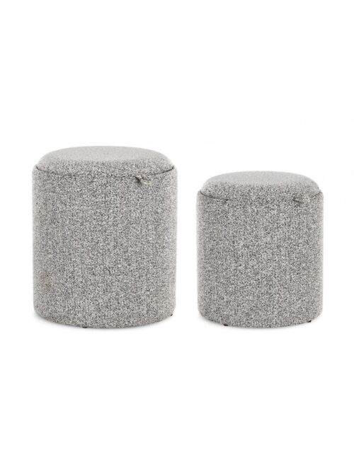 BIZZOTTO SET2 POUF C-CONT SASHA C-VASS GRIGIO CH