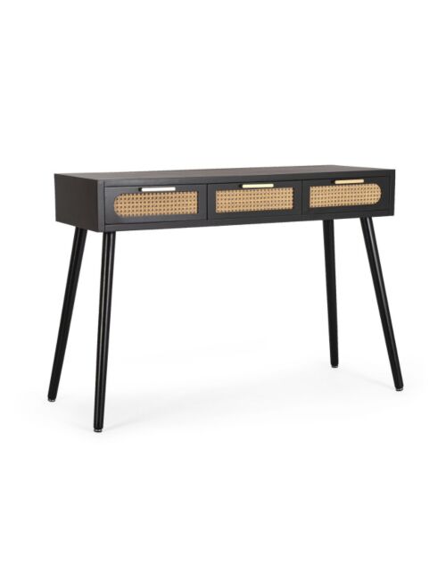 BIZZOTTO consolle con 3 cassetti JOSINE nero