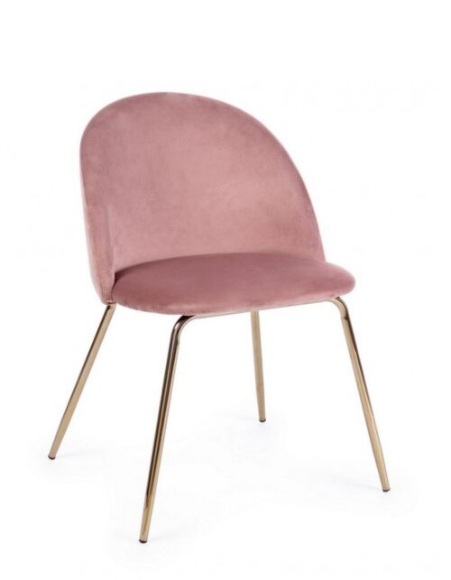 BIZZOTTO SEDIA TANYA VELLUTO ROSA