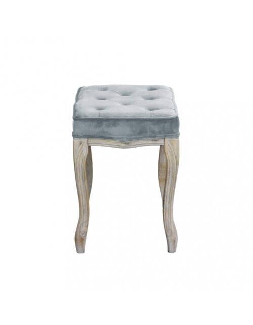 SGABELLO MARLY IN VELLUTO GRIGIO