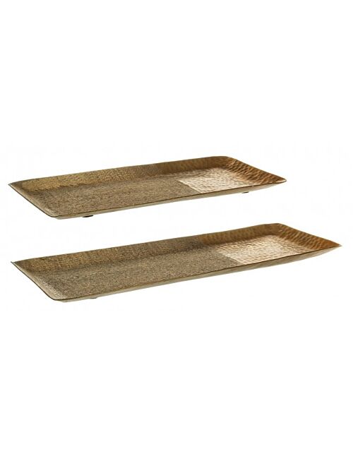 BIZZOTTO SET2 VASSOIO DECORATIVO HAMMEL RETT ORO
