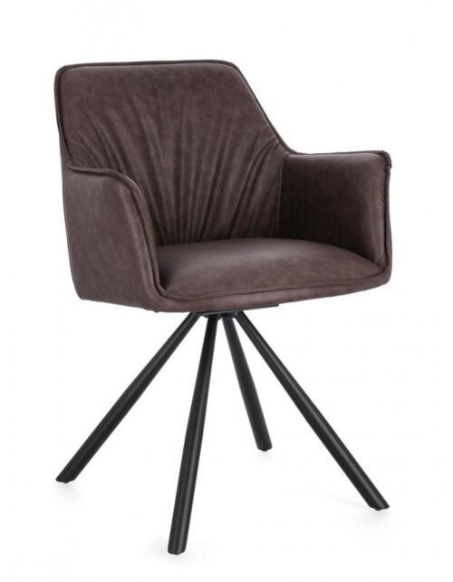 BIZZOTTO SEDIA C-BR GIREV.BREVAL MARRONE SCURO