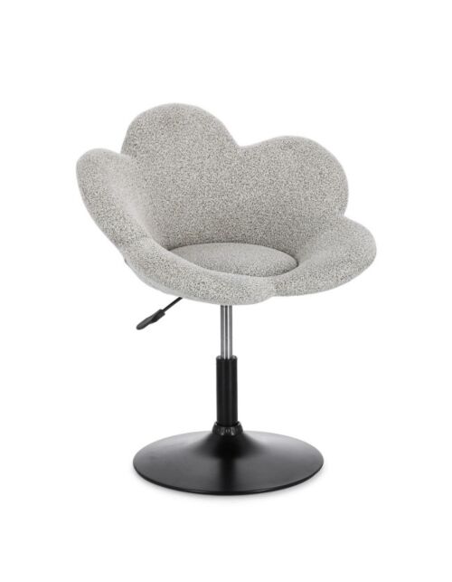 BIZZOTTO poltroncina girevole FLEUR beige con base nera