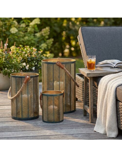 SET DI 3 LANTERNE IN METALLO CHLOÉ