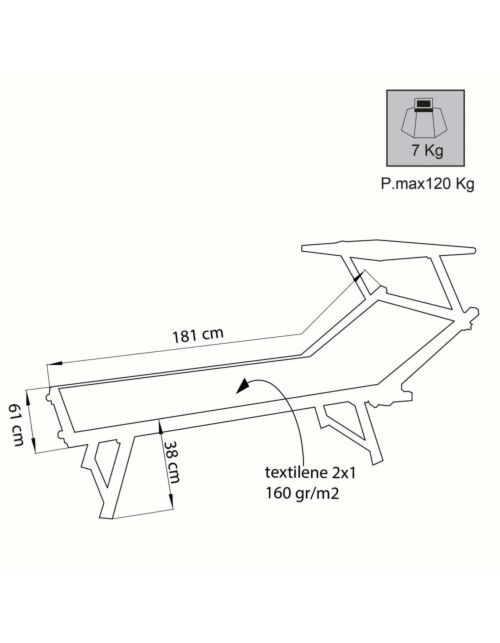Lettino BARI BC-807805-BIAN