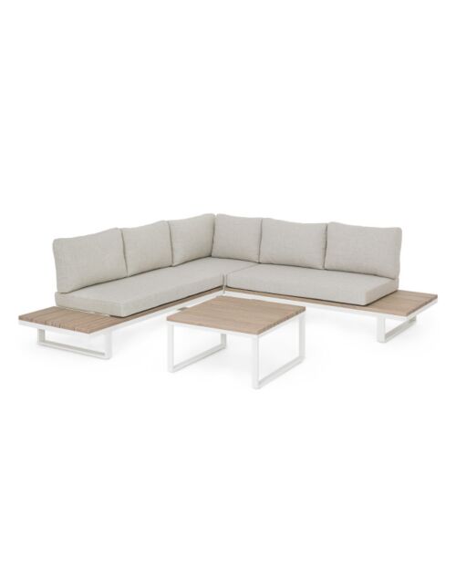 BIZZOTTO set salotto angolare da giardino ZELMAR vapor con cuscini