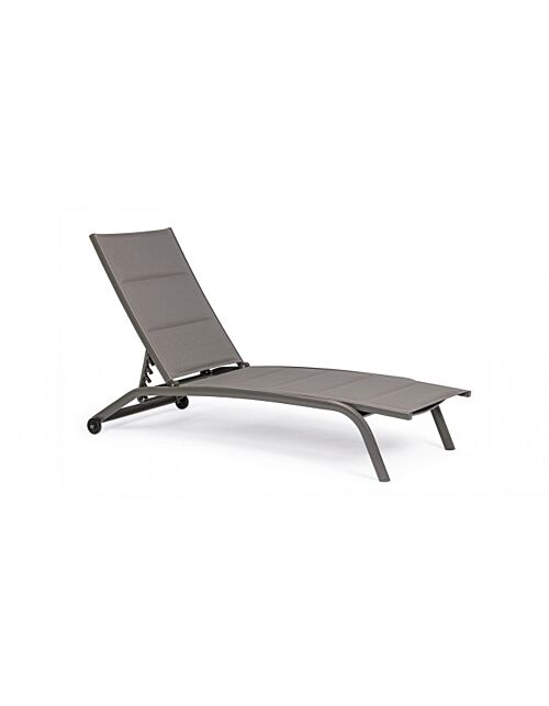 BIZZOTTO lettino prendisole CLEOPAS tortora ZH12 con ruote