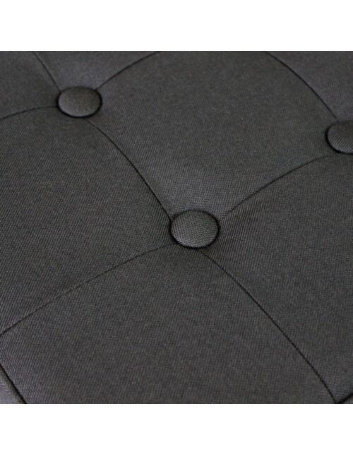 POUF CONTENITORE QUADRATO IN STOFFA NERO