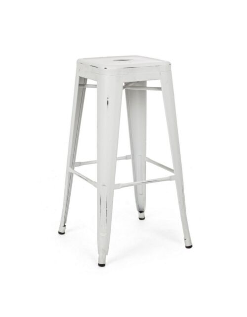 BIZZOTTO sgabello bar MINNESOTA bianco antico H76 – impilabile