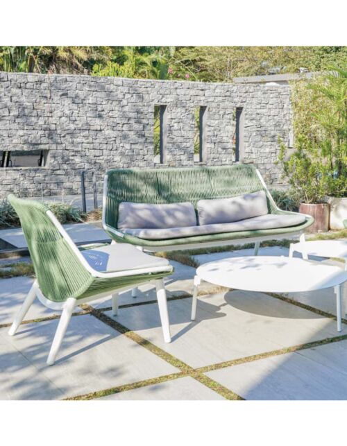 SET SEDUTE DA GIARDINO COMO CON CUSCINI