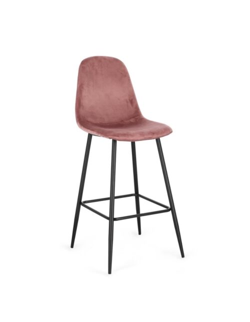 BIZZOTTO sgabello NEW IRELIA nero – rosa (velluto)