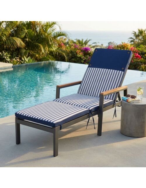 Cuscino lettino REAL righe blu