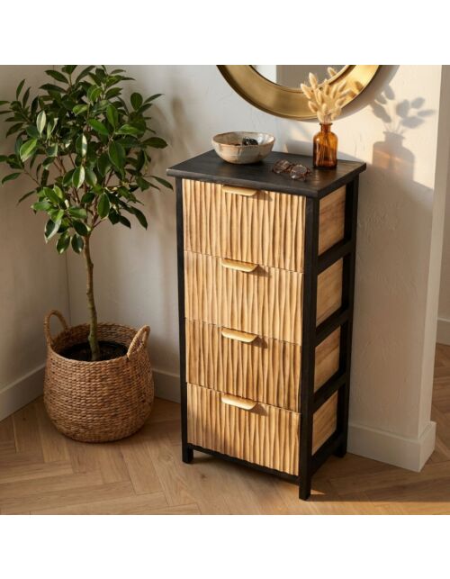 Cassettiera in legno CESAR con 4 cassetti