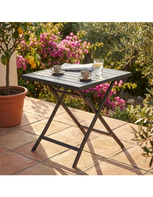 Tavolo da giardino pieghevole ALABAMA 70 × 70 taupe 