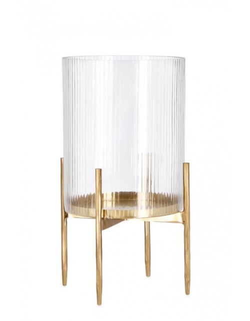 BIZZOTTO LANTERNA SIWAN RIGHE TRASP ORO H40