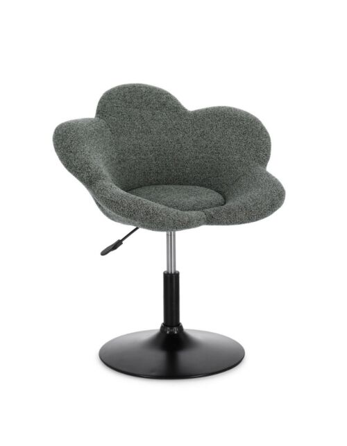 BIZZOTTO poltroncina girevole FLEUR verde scuro con base nera