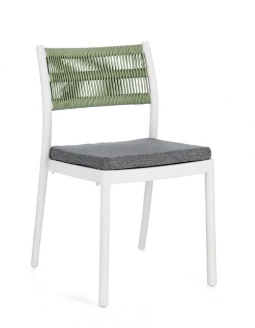 BIZZOTTO SEDIA C-C ALVIN BIANCO/VERDE