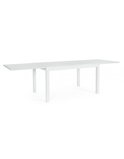 BIZZOTTO Tavolo allungabile CLIV – bianco (alluminio), 135/270×90