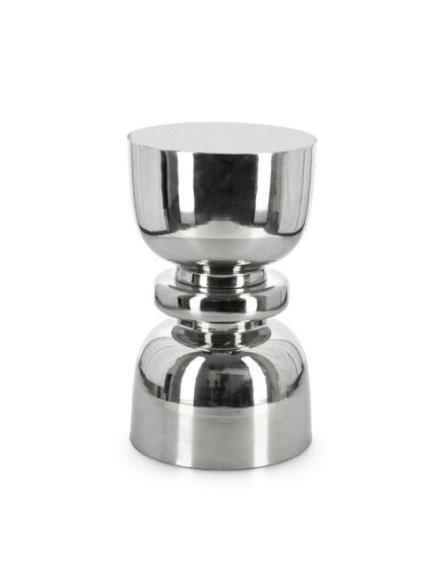 BIZZOTTO tavolino rotondo ANIMESH shiny nickel