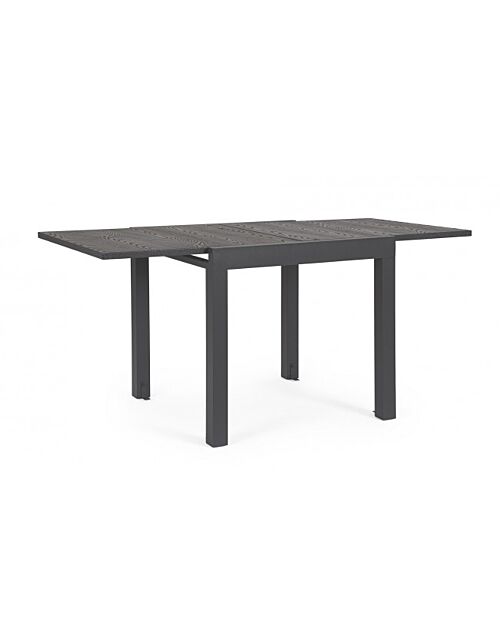 BIZZOTTO Tavolo allungabile CLIV – antracite (alluminio), 80/160×80
