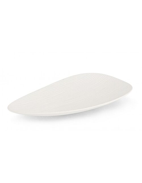 BIZZOTTO PIATTO DECORATIVO STRIPED BIANCO 47X30