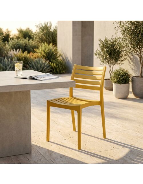 Sedia da giardino EVELINE – giallo