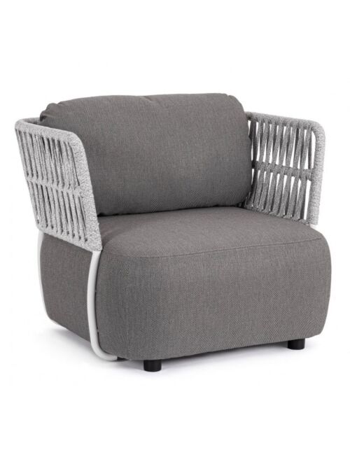 BIZZOTTO POLTRONA C-C PALMER BIANCO/GRIGIO