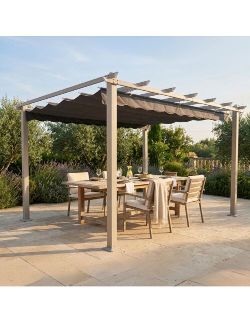 GAZEBO ASTORIA 3 X 4 TORTORA TELO GRIGIO