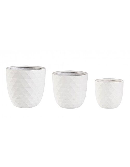BIZZOTTO SET3 P.VASO PYRAMID BOMB BIANCO