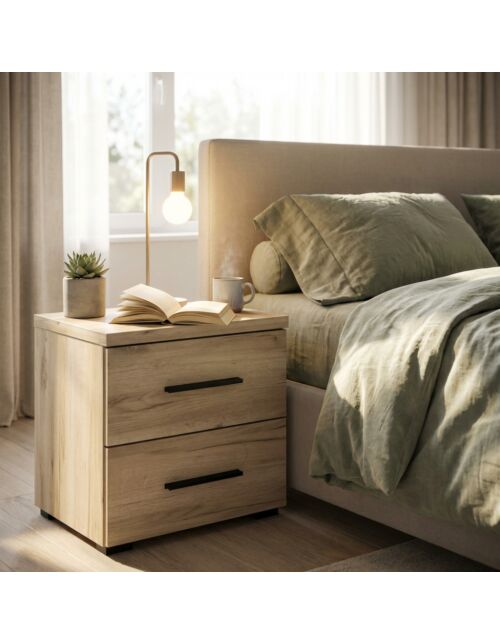 11008350 COMODINO DADO ROVERE GRIGIO