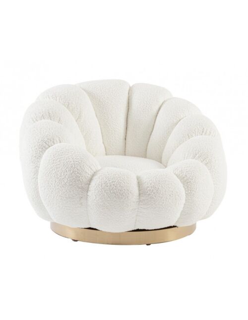 BIZZOTTO POLTRONA GIREVOLE FLOREL BIANCO