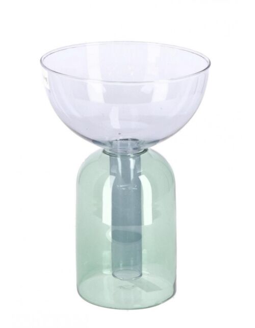BIZZOTTO VASO TEMPEL VT BLU VERDE H19,5