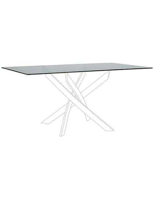 BIZZOTTO PIANO RETT TAVOLO GEORGE FUME' 160X90