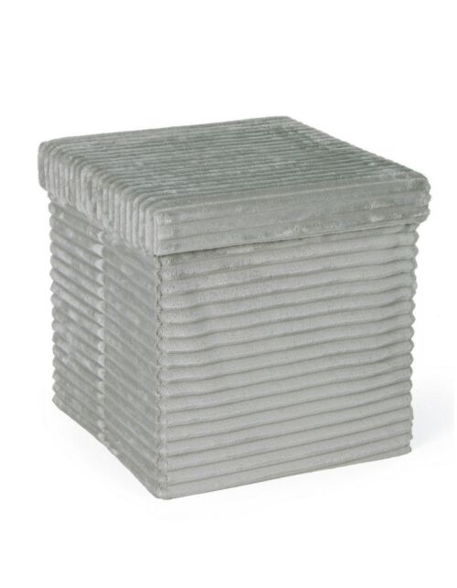 BIZZOTTO pouf contenitore pieghevole SEDONA velluto grigio