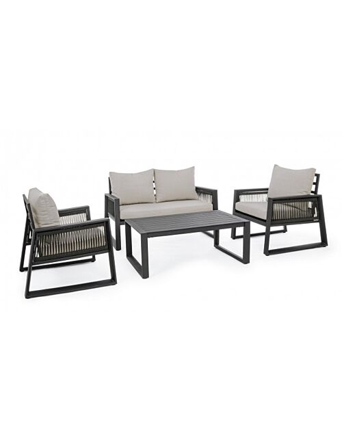BIZZOTTO SET4 SALOTTO C-C CAPTIVA ANTRACITE LH32