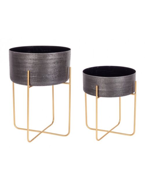 BIZZOTTO SET2 P.VASO VARANASI STAND TO NERO