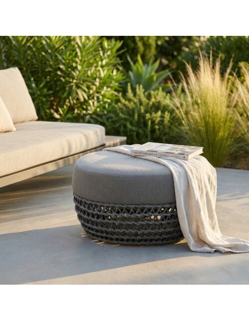 POUF LAFAYETTE C/CUSCINI GREY