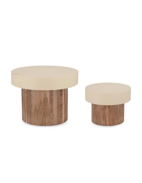 BIZZOTTO set di 2 tavolini rotondi ANANYA