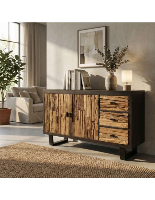 Credenza ZUBIN in legno mango naturale 