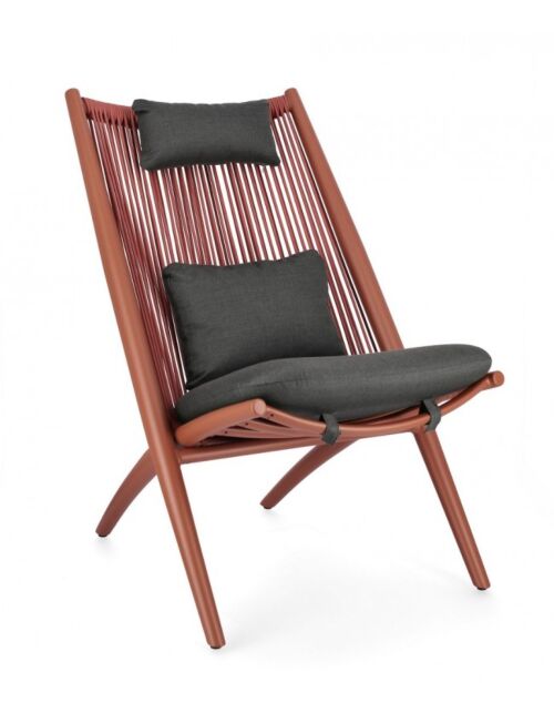 BIZZOTTO POLTRONA LOUNGE C-C ALOHA TERRACOTTA