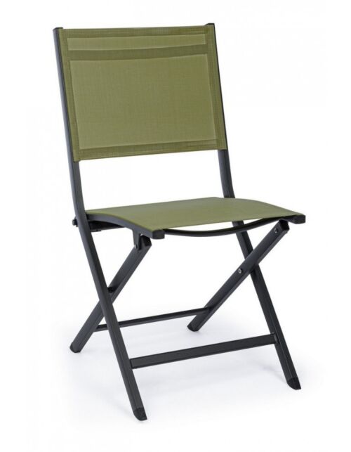 BIZZOTTO Sedia pieghevole ELIN antracite LH32 – verde