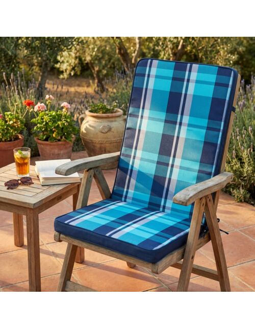 CUSCINO REAL MEDIO QUADRI BLU