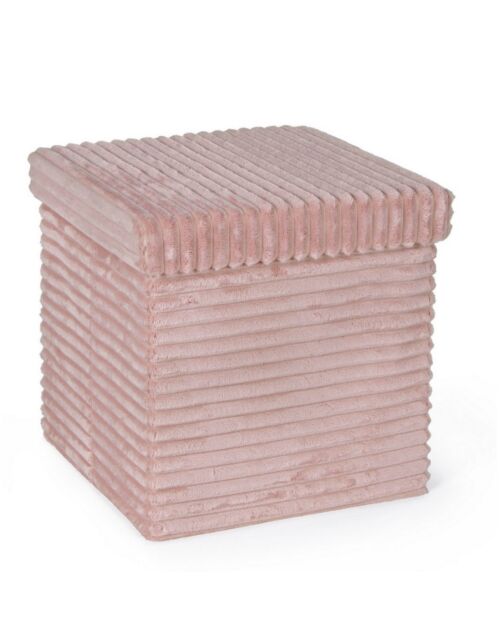 BIZZOTTO pouf contenitore pieghevole SEDONA velluto blush