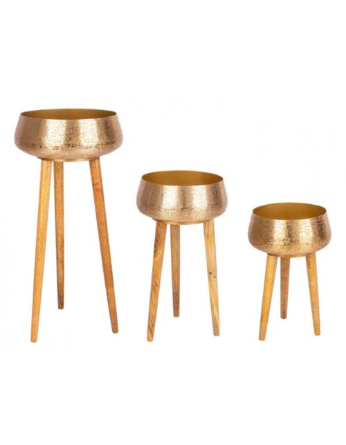 BIZZOTTO SET3 P.VASO VARANASI TREPPIEDE TO ORO