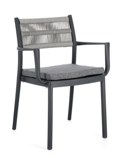 BIZZOTTO SEDIA C-BR C-C ALVIN ANTRACITE/GRIGIO CH