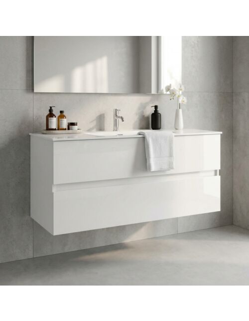 439013-S100 BAGNO SOSPESO CM 100 BIANCO LUCIDO RICCARDO